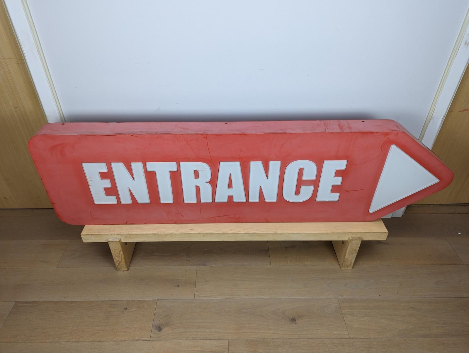 British Very large Vintage 'Entrance' Sign For Sale