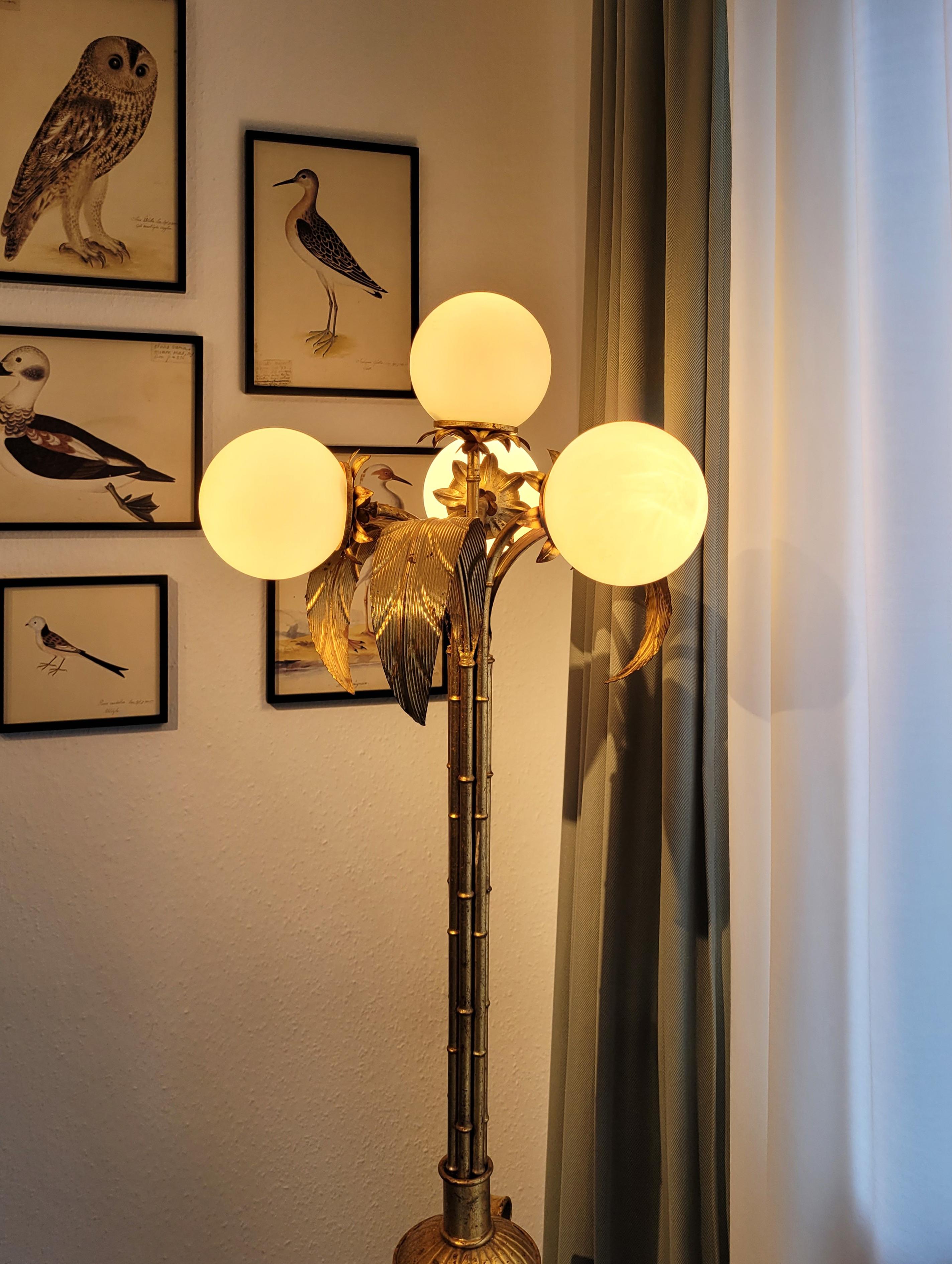 Very Large Vintage Palm Tree Floor Lamp in the style of Sergio Terzani, 1970s  For Sale 7