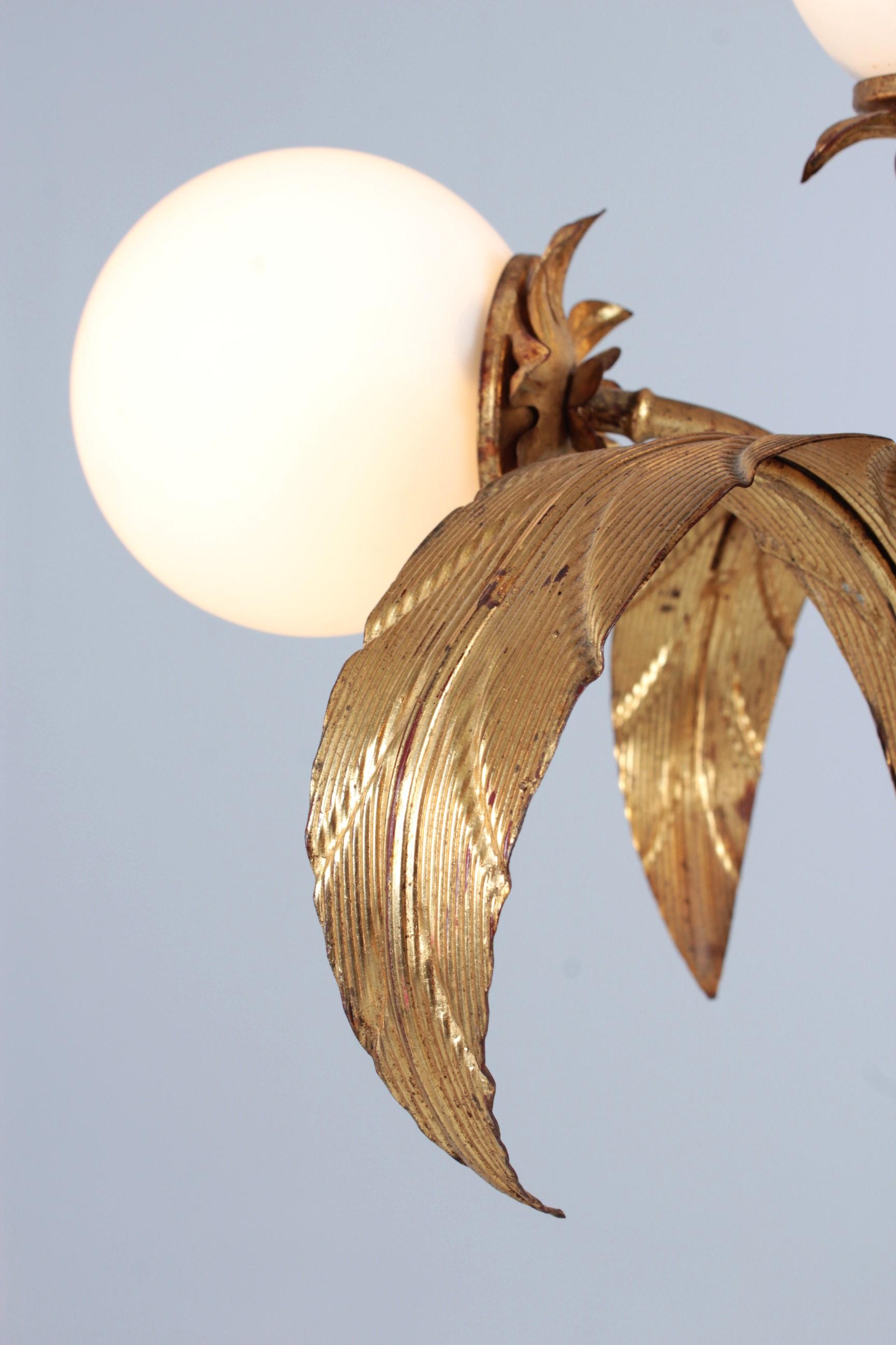 Autre Très grand lampadaire vintage en forme de palmier dans le style de Sergio Terzani, 1970 en vente