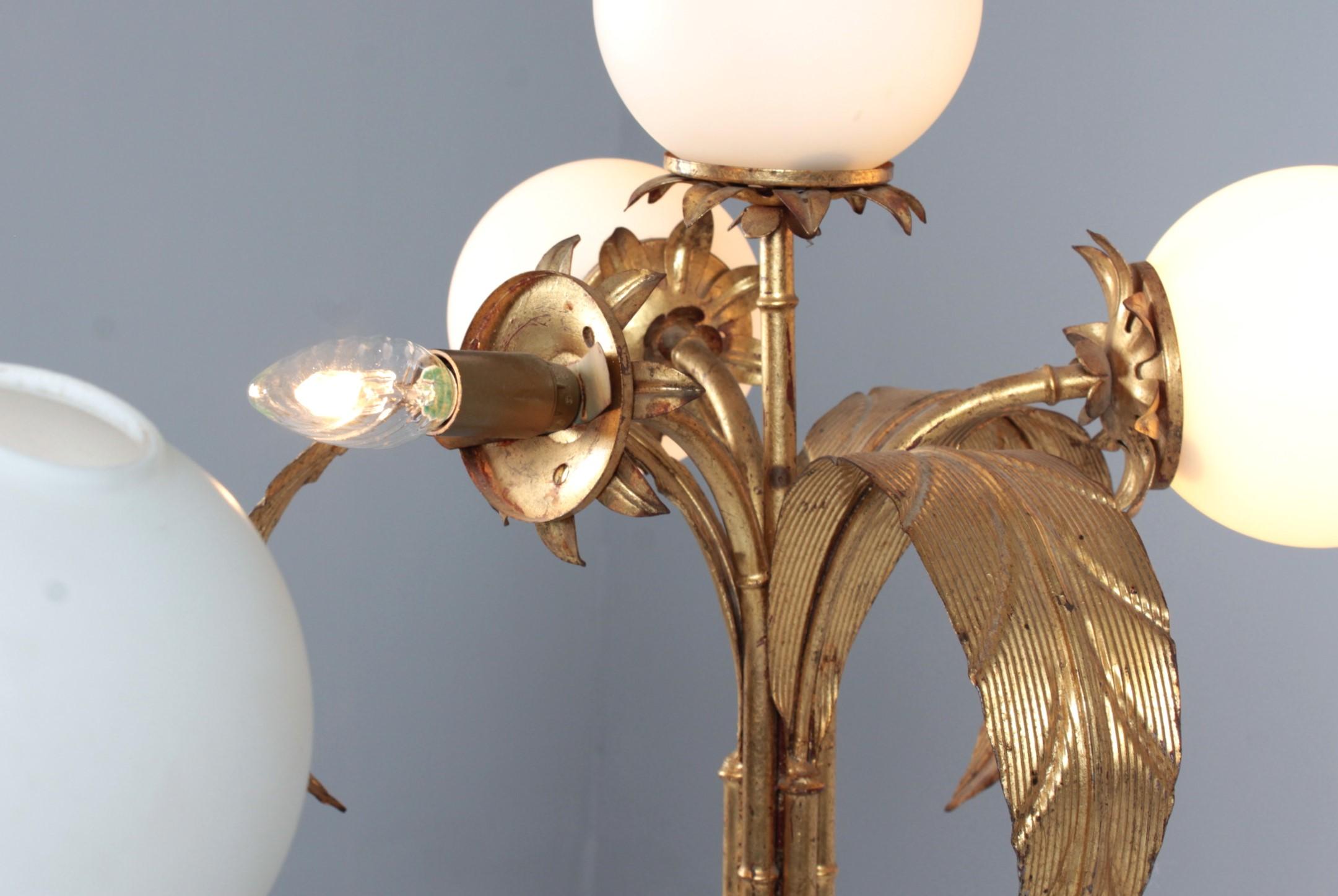Très grand lampadaire vintage en forme de palmier dans le style de Sergio Terzani, 1970  en vente 2