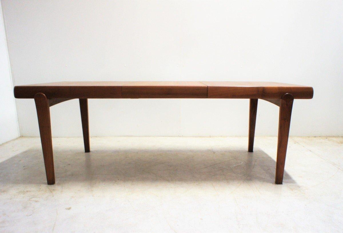 Very Large Vintage Scandinavian Table in Teak, Ejvind Johansson In Good Condition In Brussels , BE