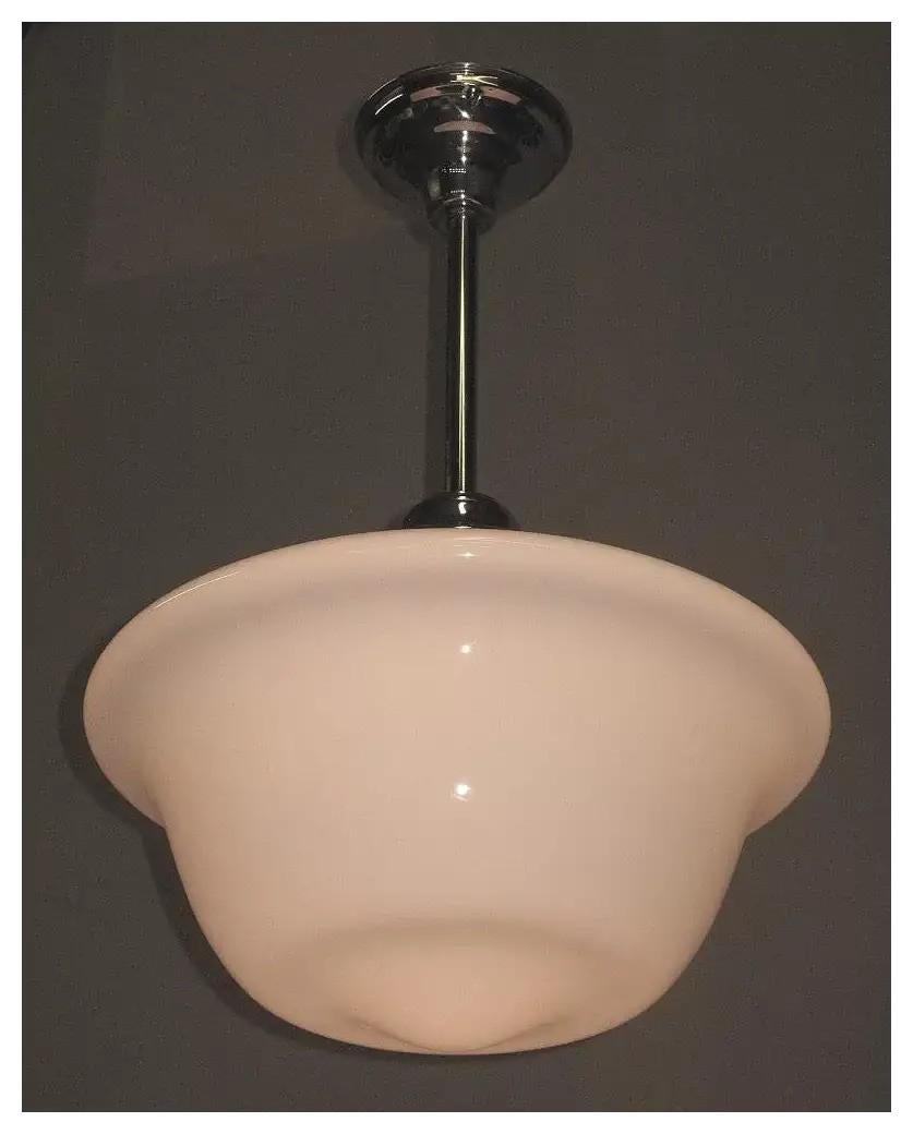 Very Large Vintage School House Style Lights, 3 available priced each In Good Condition In Prescott, US