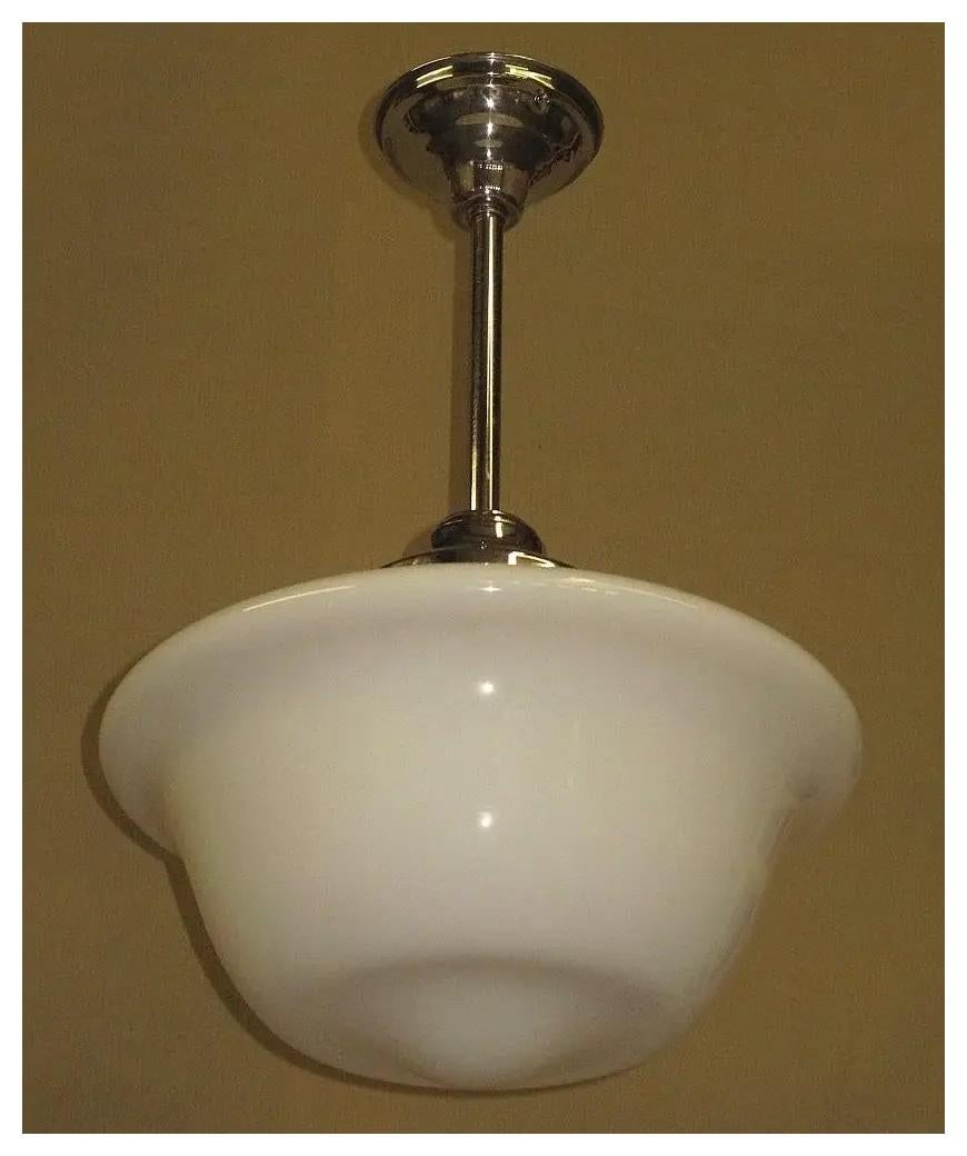 20th Century Very Large Vintage School House Style Lights, 3 available priced each