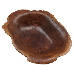 Very large vintage Wooden Bowl Gum Burr Wood