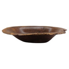 Ciotola vintage molto grande in legno Gum Burr Wood