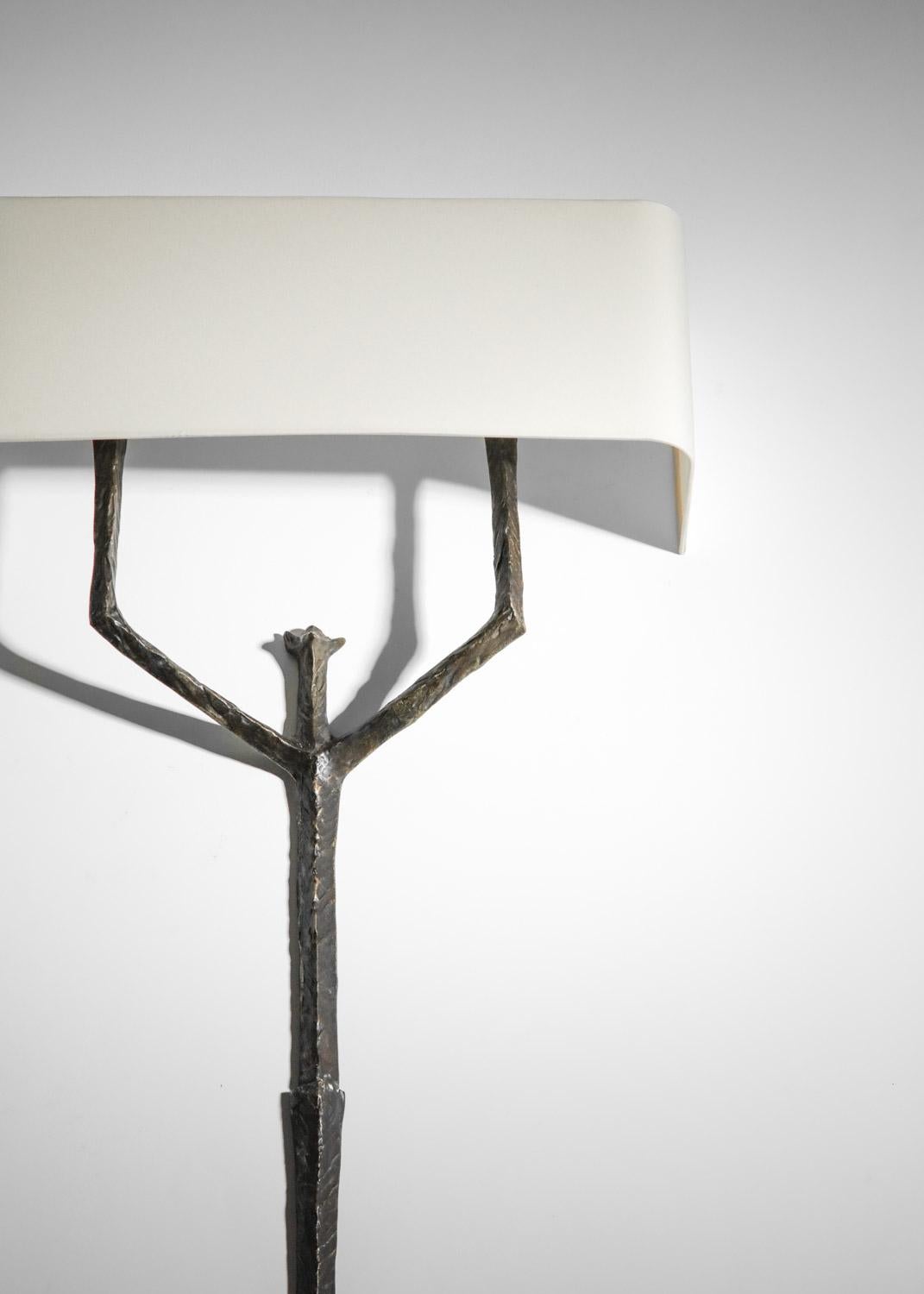 Aplique muy grande de Felix Agostini art déco en bronce Giacometti  - G686 en venta 5