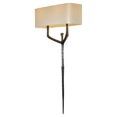 Very large wall lamp by Felix Agostini art deco in bronze Giacometti  - G686