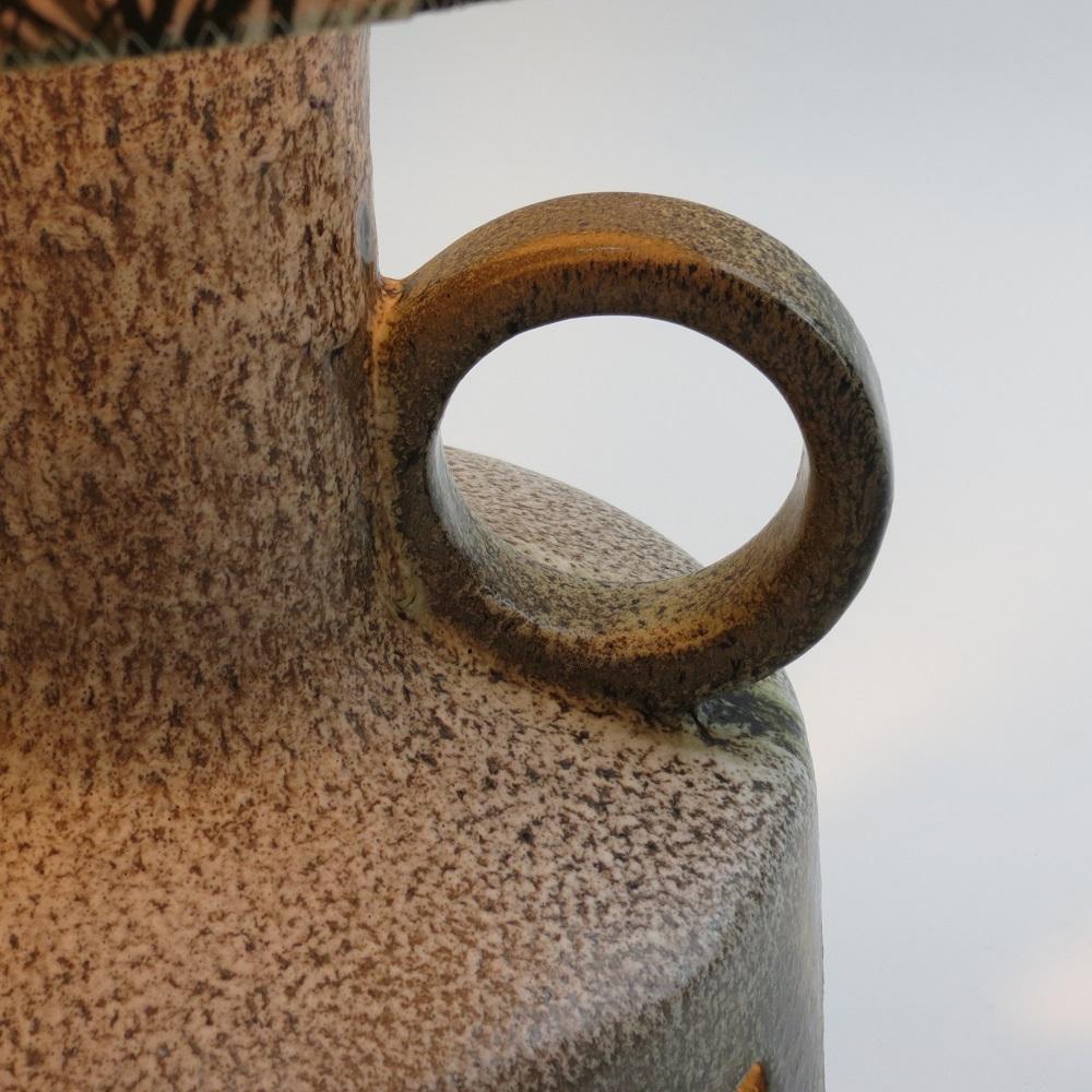 Very Large West German Fat Lava Pottery Twin Bulb Floor Lamp 1970s In Good Condition In Stow on the Wold, GB
