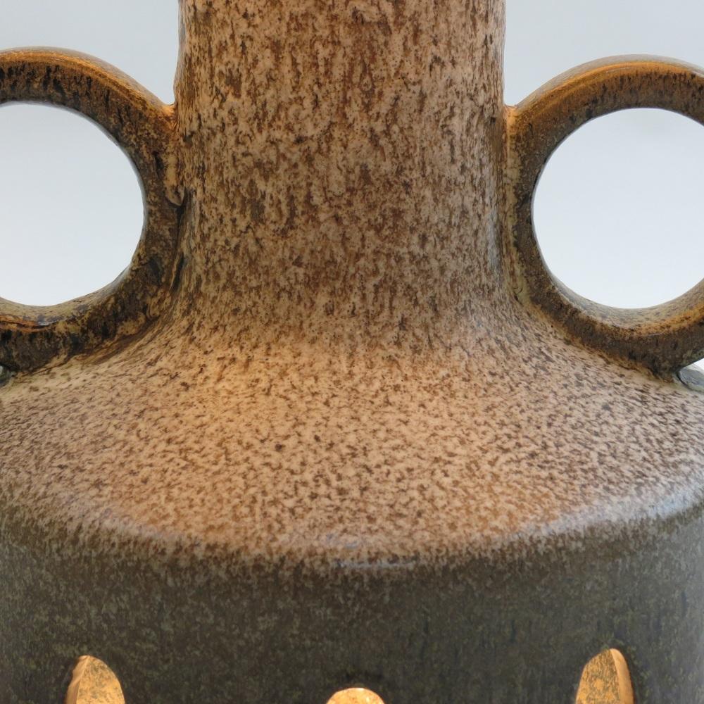 20th Century Very Large West German Fat Lava Pottery Twin Bulb Floor Lamp 1970s