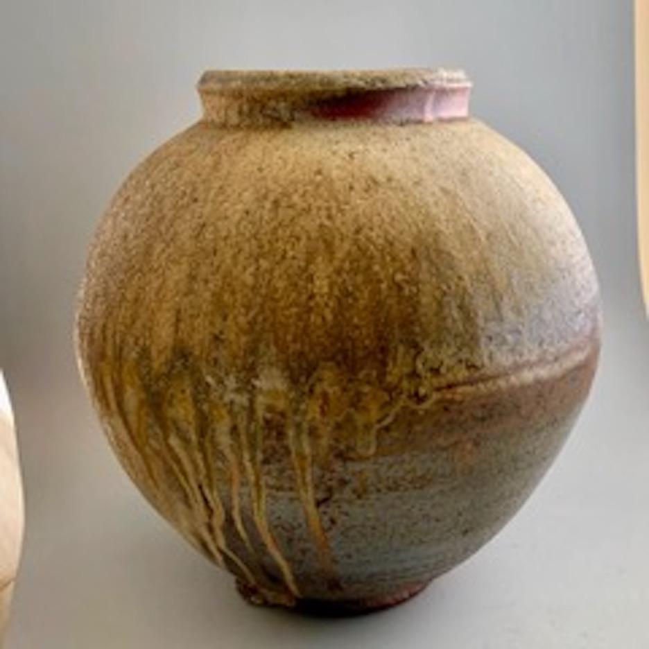 English Very Large Wood-Fired Moon Jar For Sale