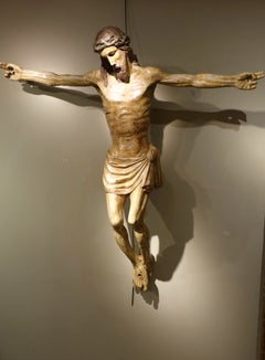 Very large wood painted Christ, Germany, 16th century