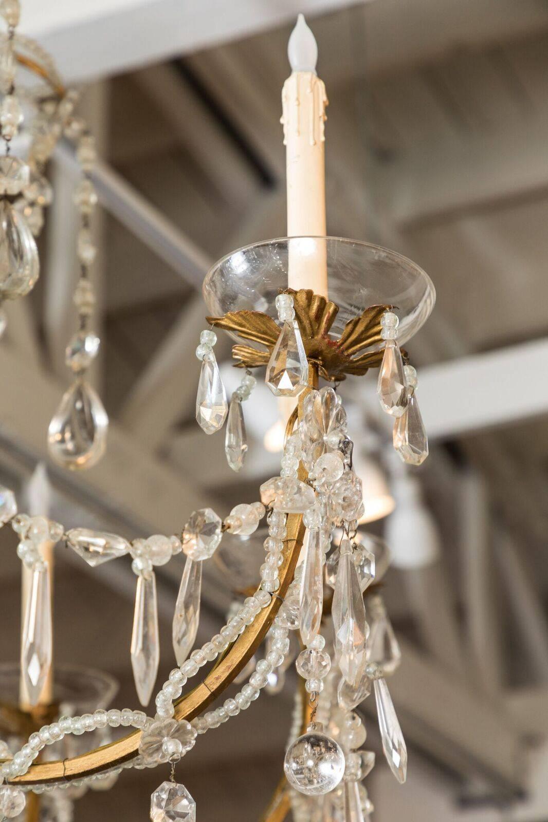 Late 19th Century Very Large 19th Century Crystal Chandelier