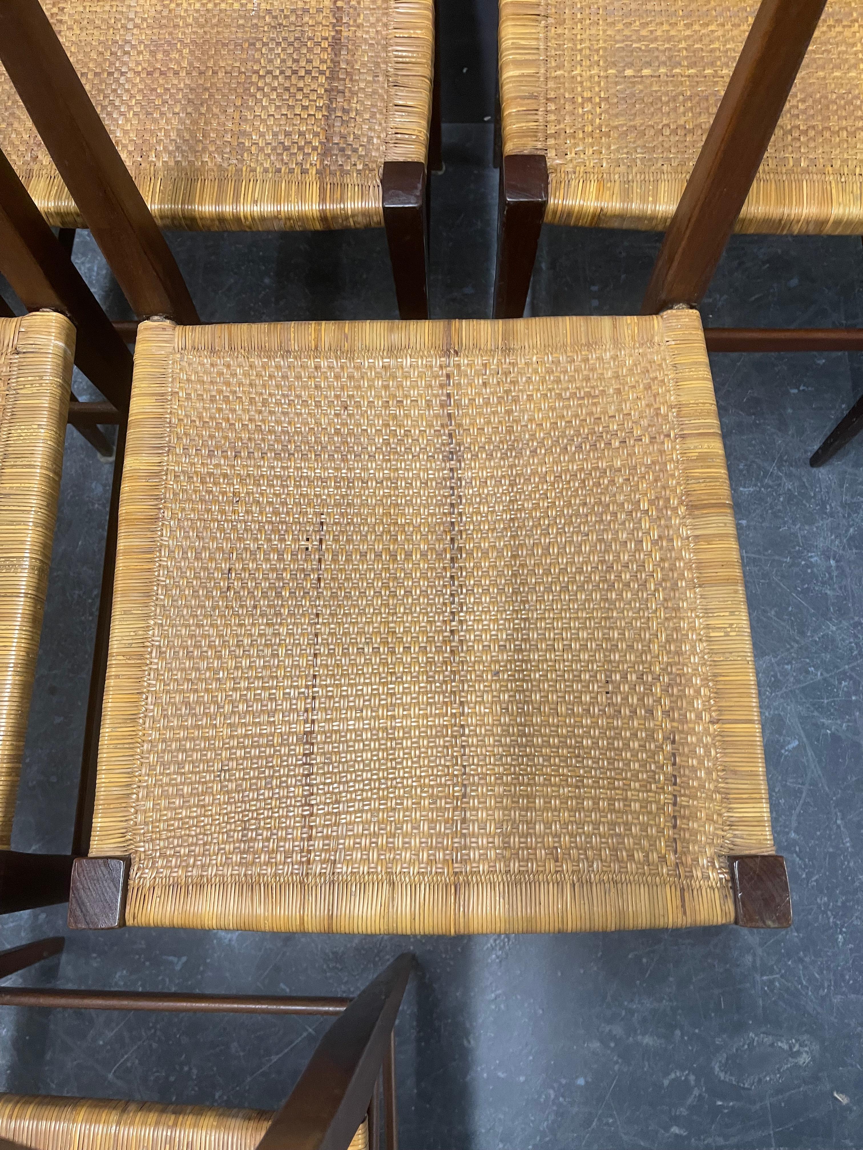 Canne ensemble de 6 chaises Chiavari très légères et minimalistes en vente