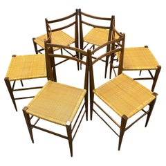 Retro very light and minimalistic set of 6 chiavari chairs