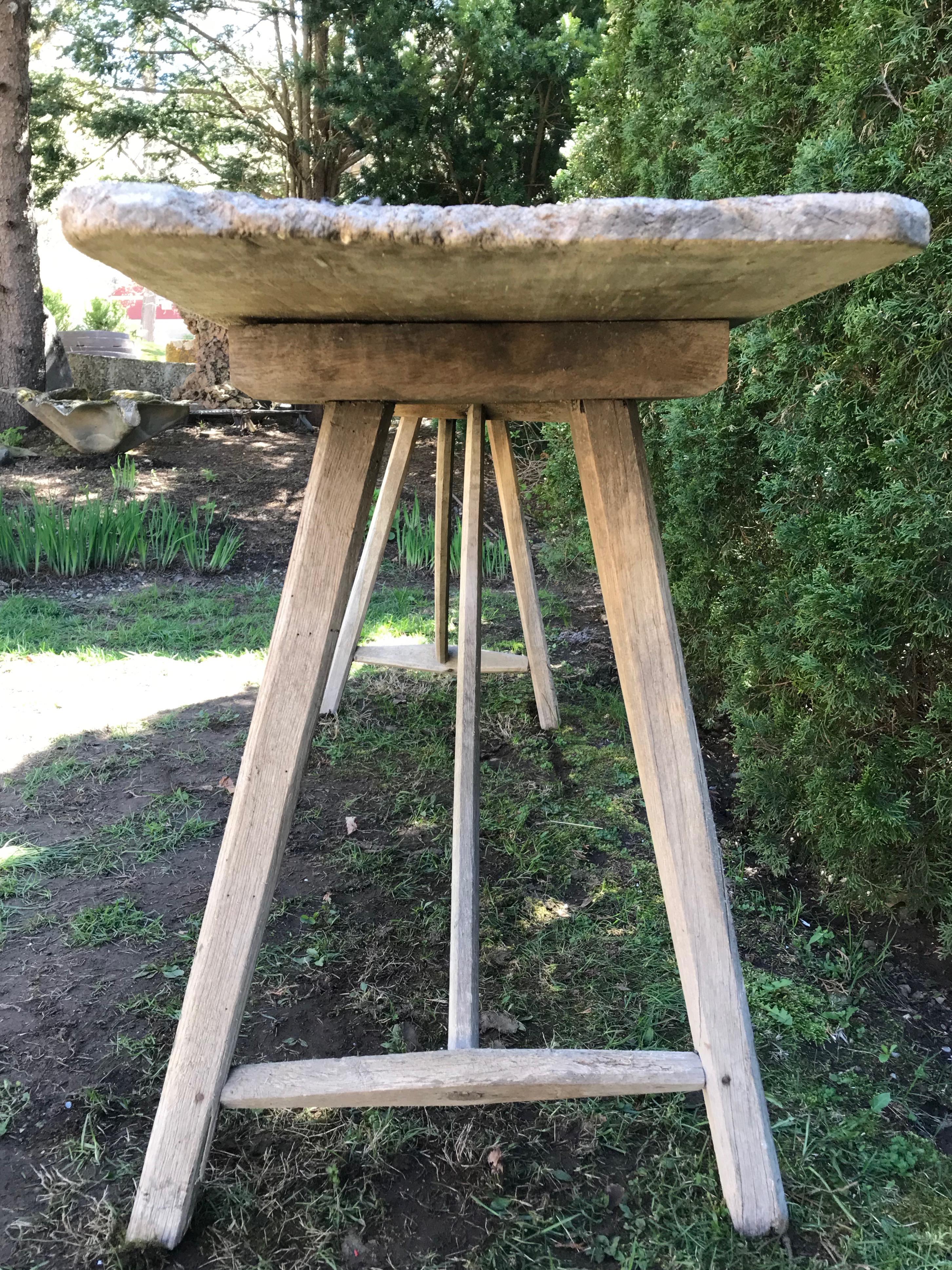 Very Long 19th Century French Rustic Console Table in Pine 6