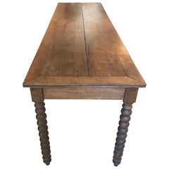 Very Long 19th Century French Oak Refectory Farmhouse Table