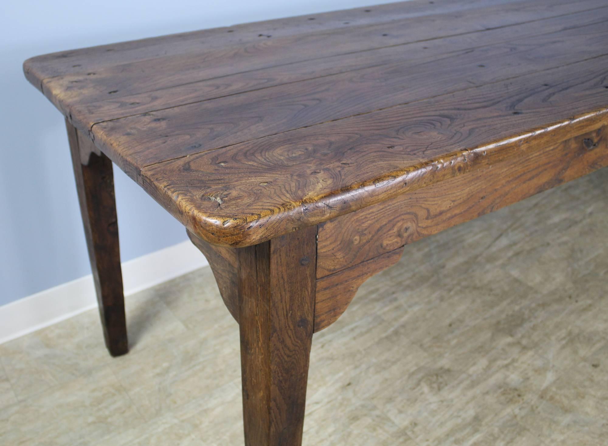 Very Long Antique Elm Farm Table 3