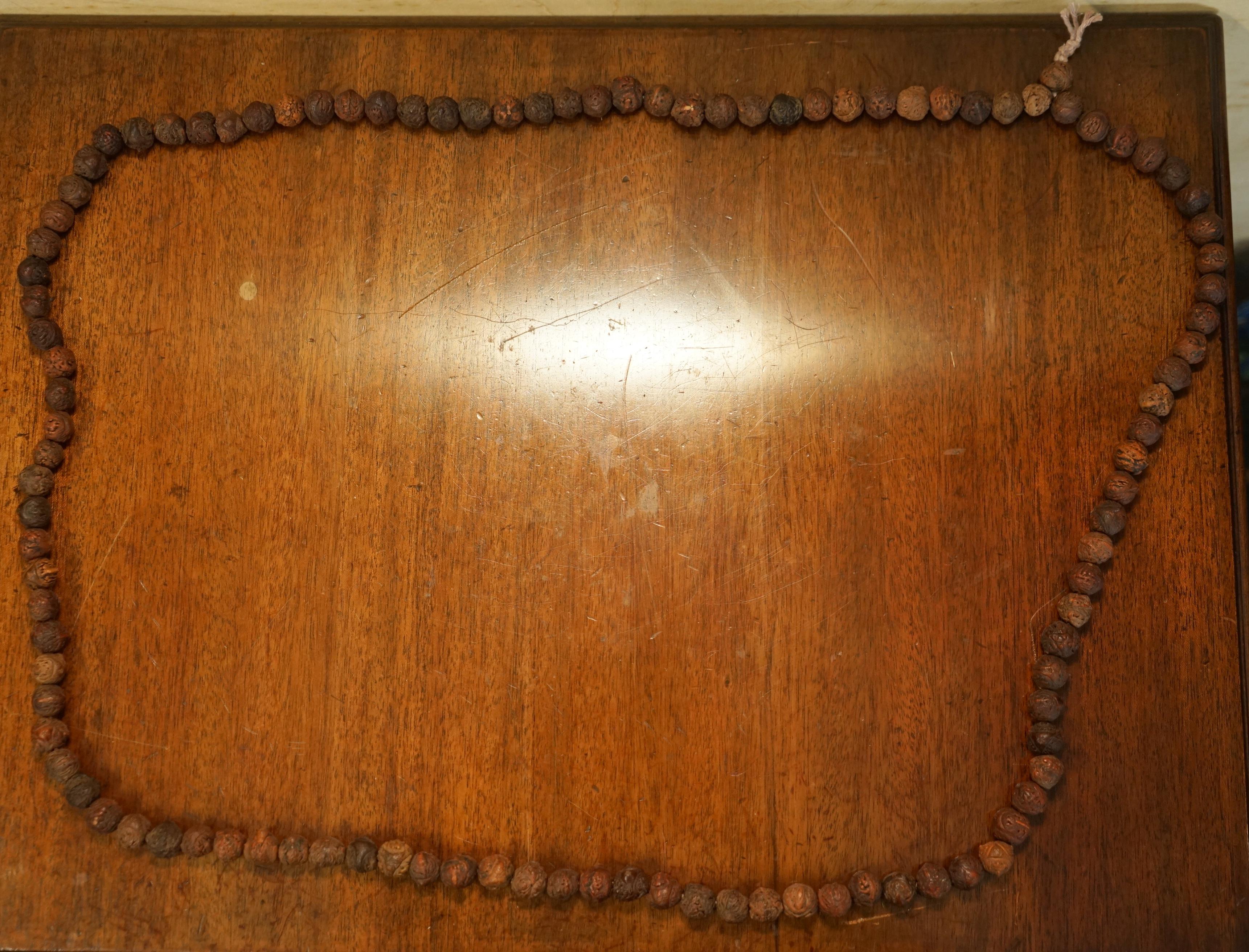 Very Long Antique Tibetan Buddist Carved Mala Beads Necklace Must See Pictures For Sale 8