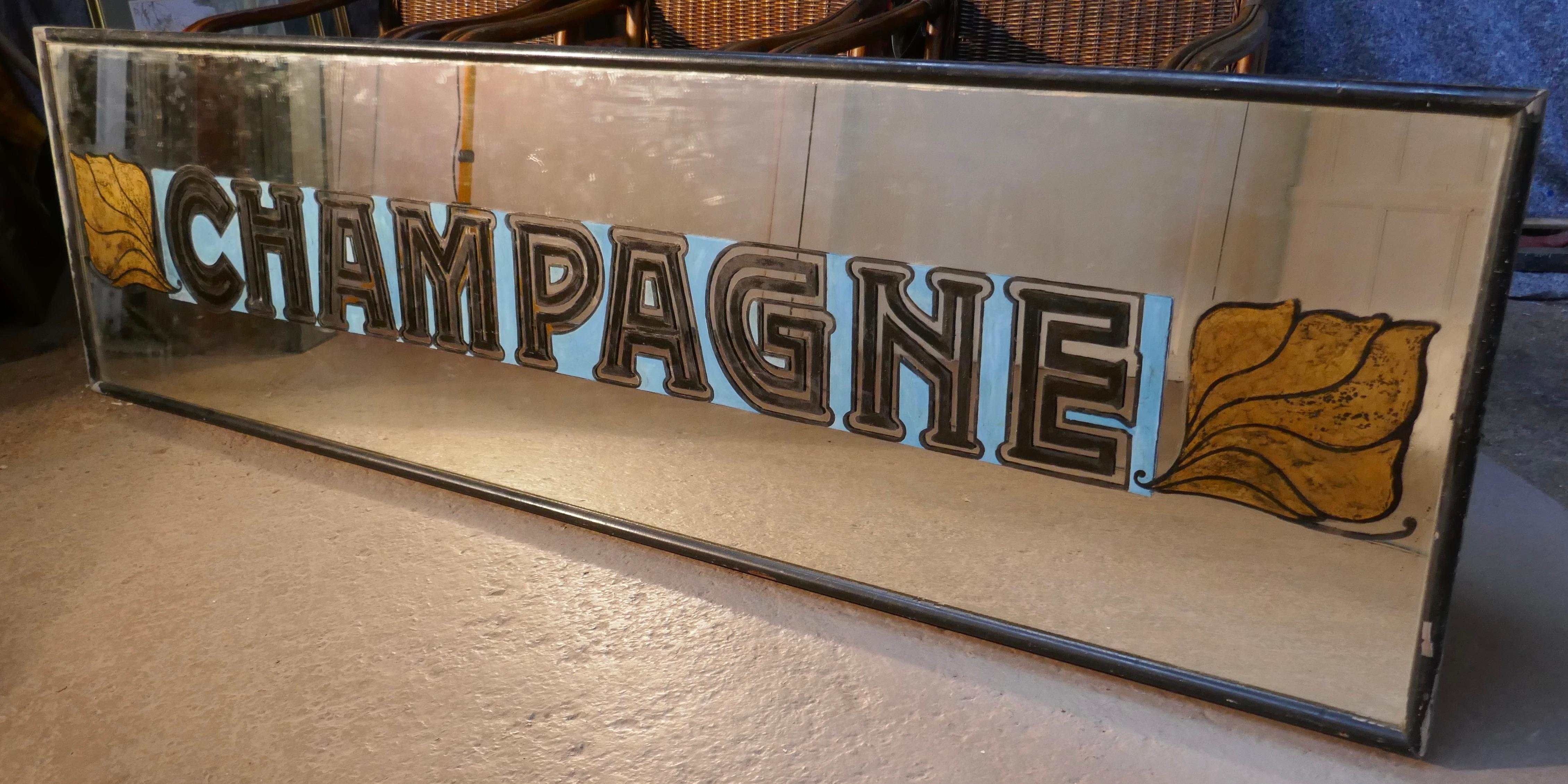 champagne mirror sign