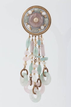 Very long detachable drop earrings, Michal Golan, New York, 1990s