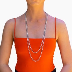 Very Long Diamond Necklace 80 Carats