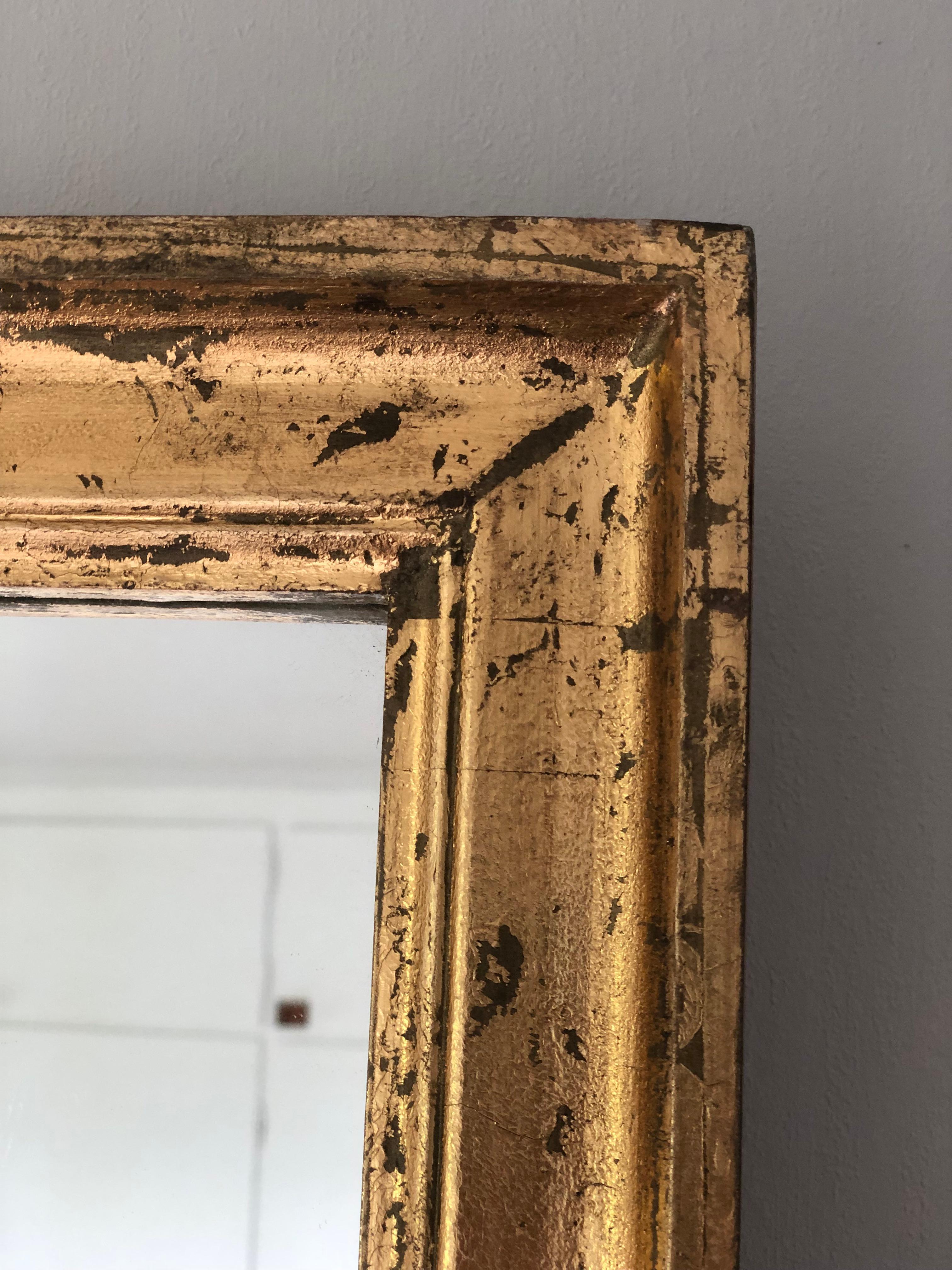Very Long Full Length Gilded Mirror 1980s In Good Condition In Sakskøbing, DK