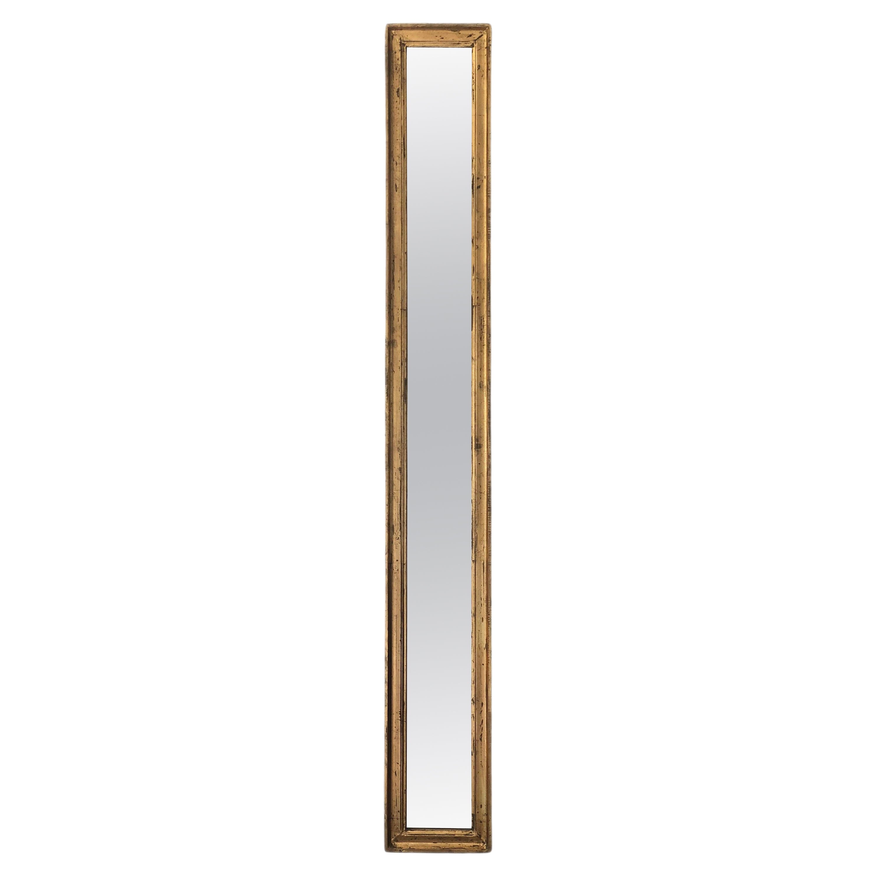 Very Long Full Length Gilded Mirror 1980s
