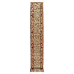 Very long Green Color Vintage Turkish Runner  2'8'' x 28'10'
