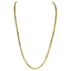 Very Long Heavy Fancy Link Vintage Men’s 3D Diamond Cut Chain