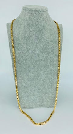 Very Long Heavy Fancy Link Vintage Men’s 3D Diamond Cut Chain