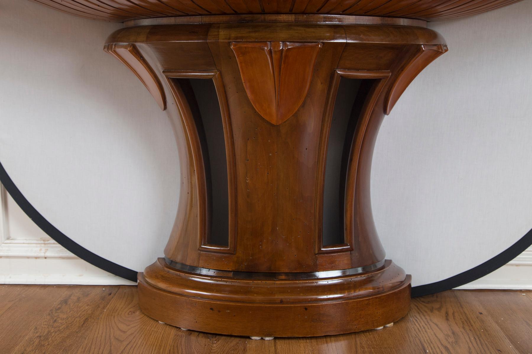 Monumental Italian Art Nouveau Demilune Console Table/Sideboard In Excellent Condition In Westport, CT