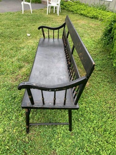 Very Long Stately Antique Hitchcock Bench