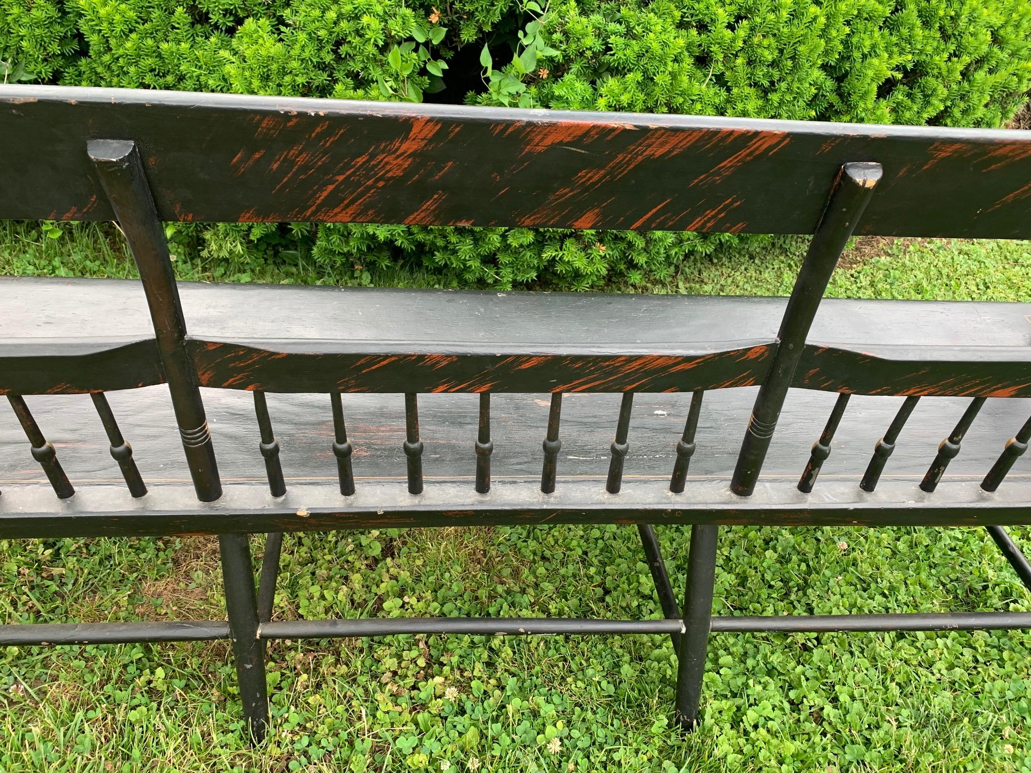 Very Long Stately Antique Hitchcock Bench at 1stDibs hitchcock bench
