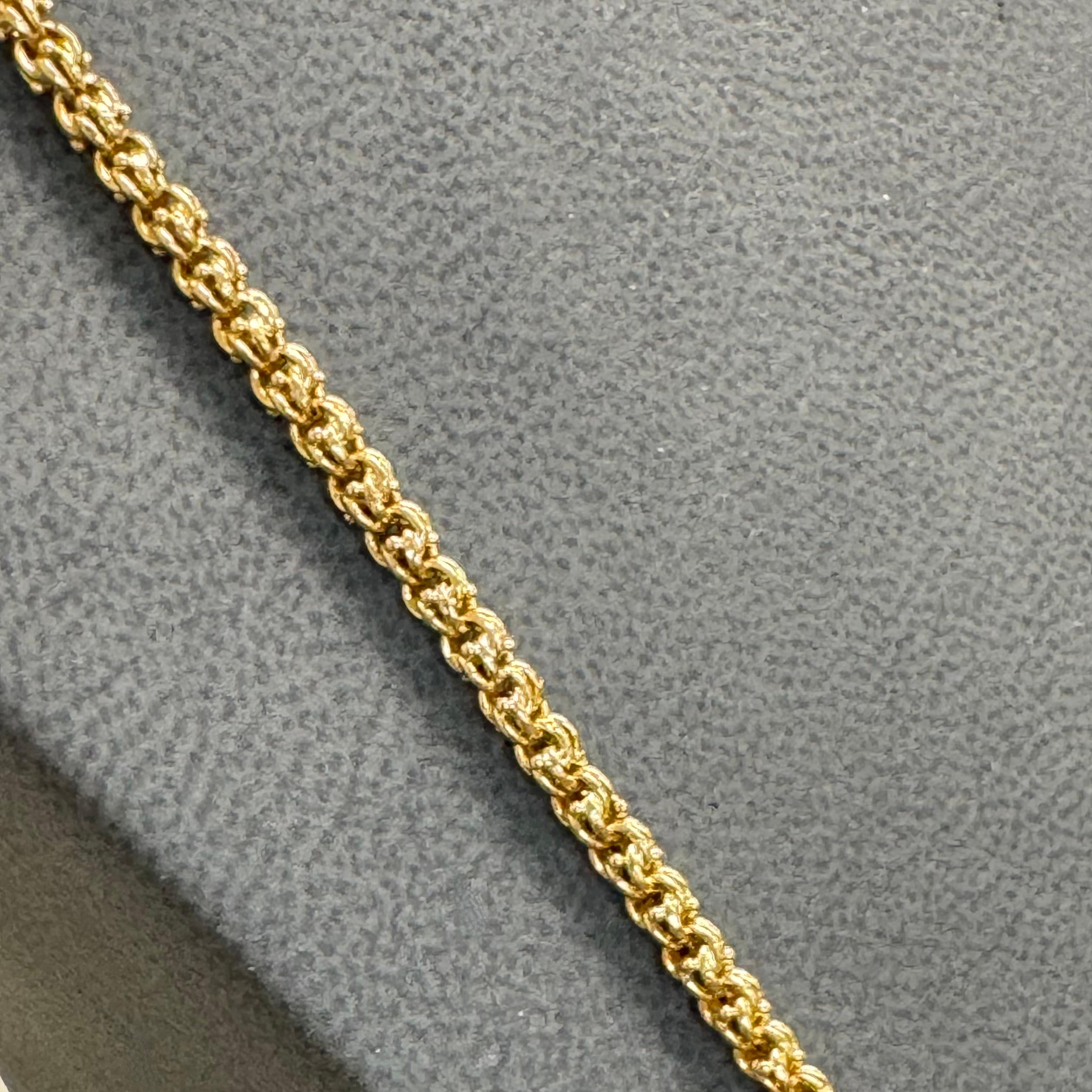 Artisan Très longue chaîne Bismark en or jaune 18 carats en vente