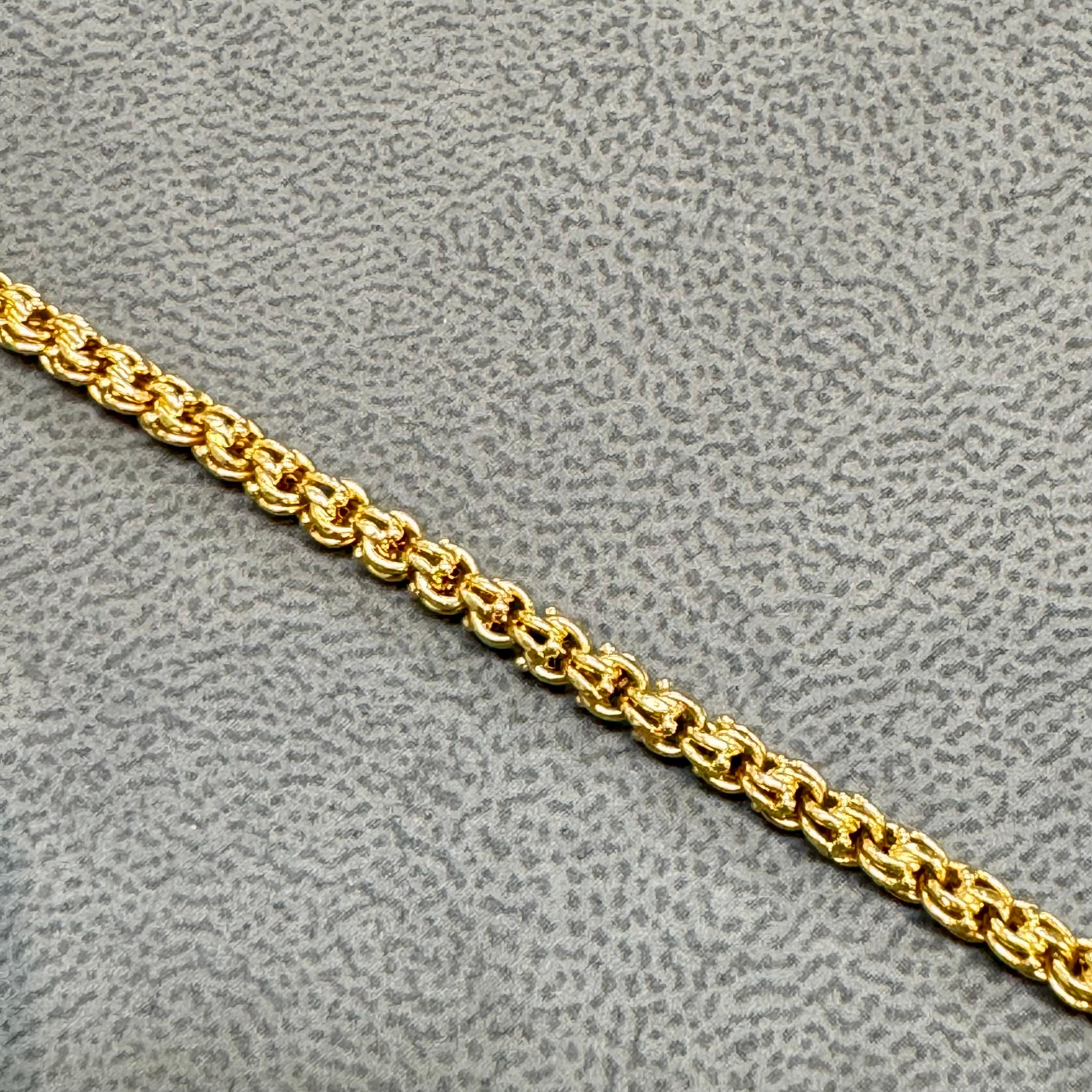 Très longue chaîne Bismark en or jaune 18 carats Unisexe en vente