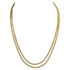 Very long yellow 18 carat gold gold Bismark chain
