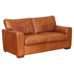 Very Lovely 2.5 Seater Heritage Brown Leather Sofa by Halo