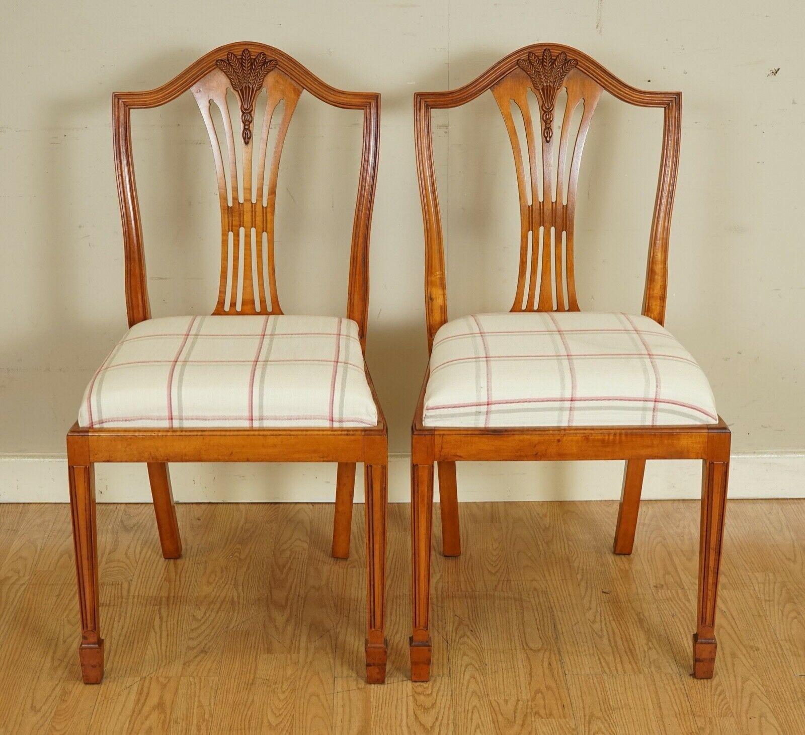 Hand-Crafted Very Lovely Brights of Nettlebed Wheatear Yew Wood Dinning Chairs