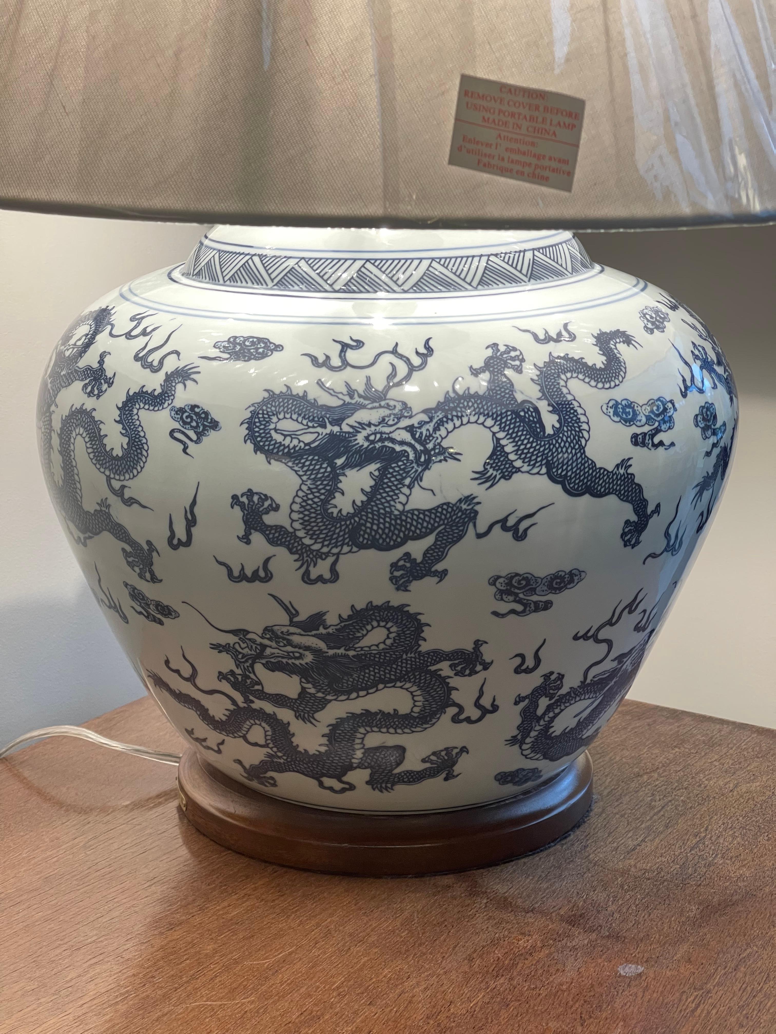 ralph lauren lamp blue and white