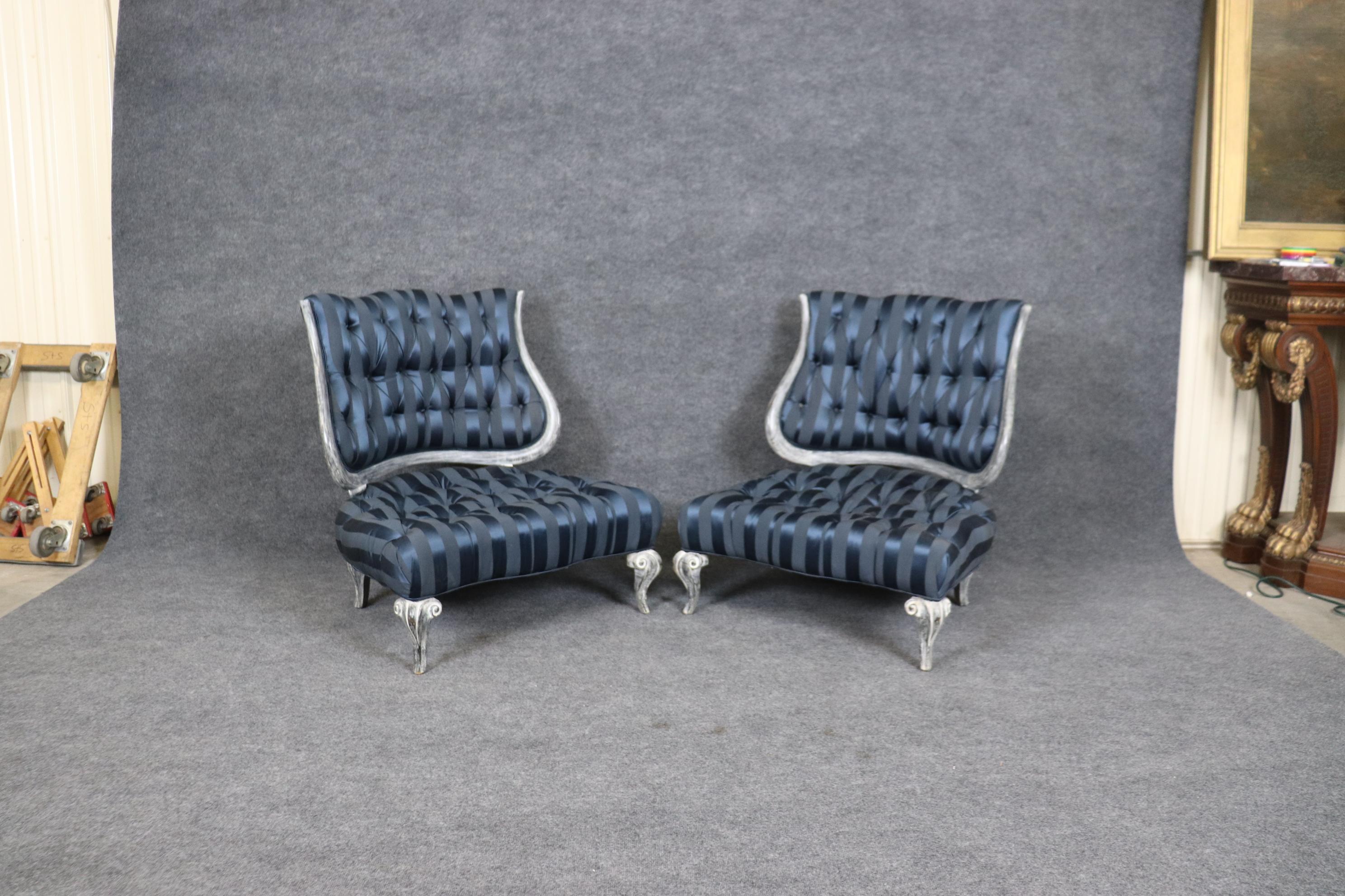 Early 20th Century Very Low Seat Height Antique Tea Gossip Chairs in The French Louis XV Style For Sale