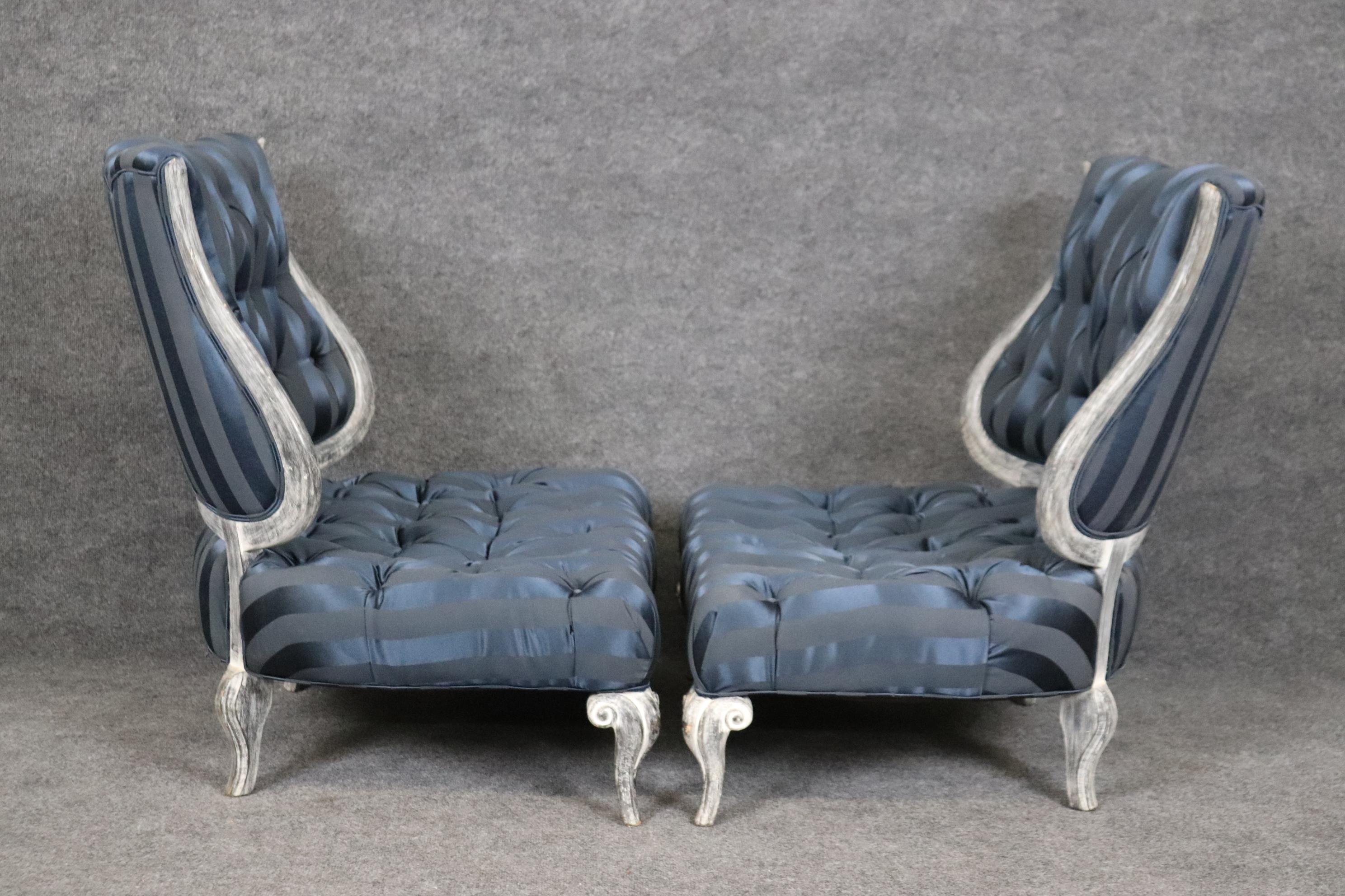 Very Low Seat Height Antique Tea Gossip Chairs in The French Louis XV Style  For Sale 3