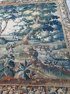 Very Nice 18th century Aubusson tapestry «verdure»