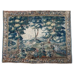 Very Nice 18th century Aubusson tapestry «verdure»