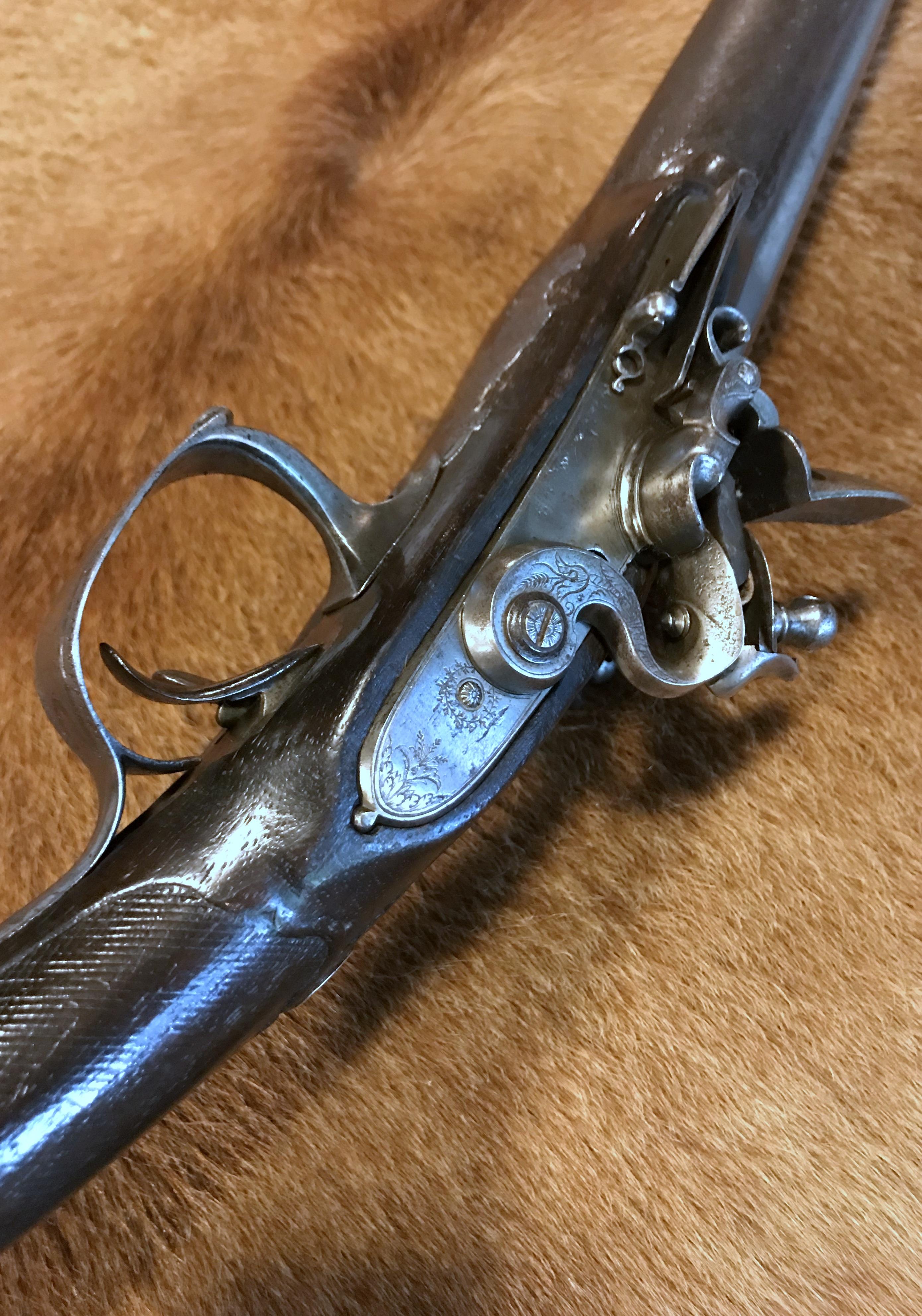 Very Nice 18th Century French Double Barreled Flintlock Sporting Gun 8