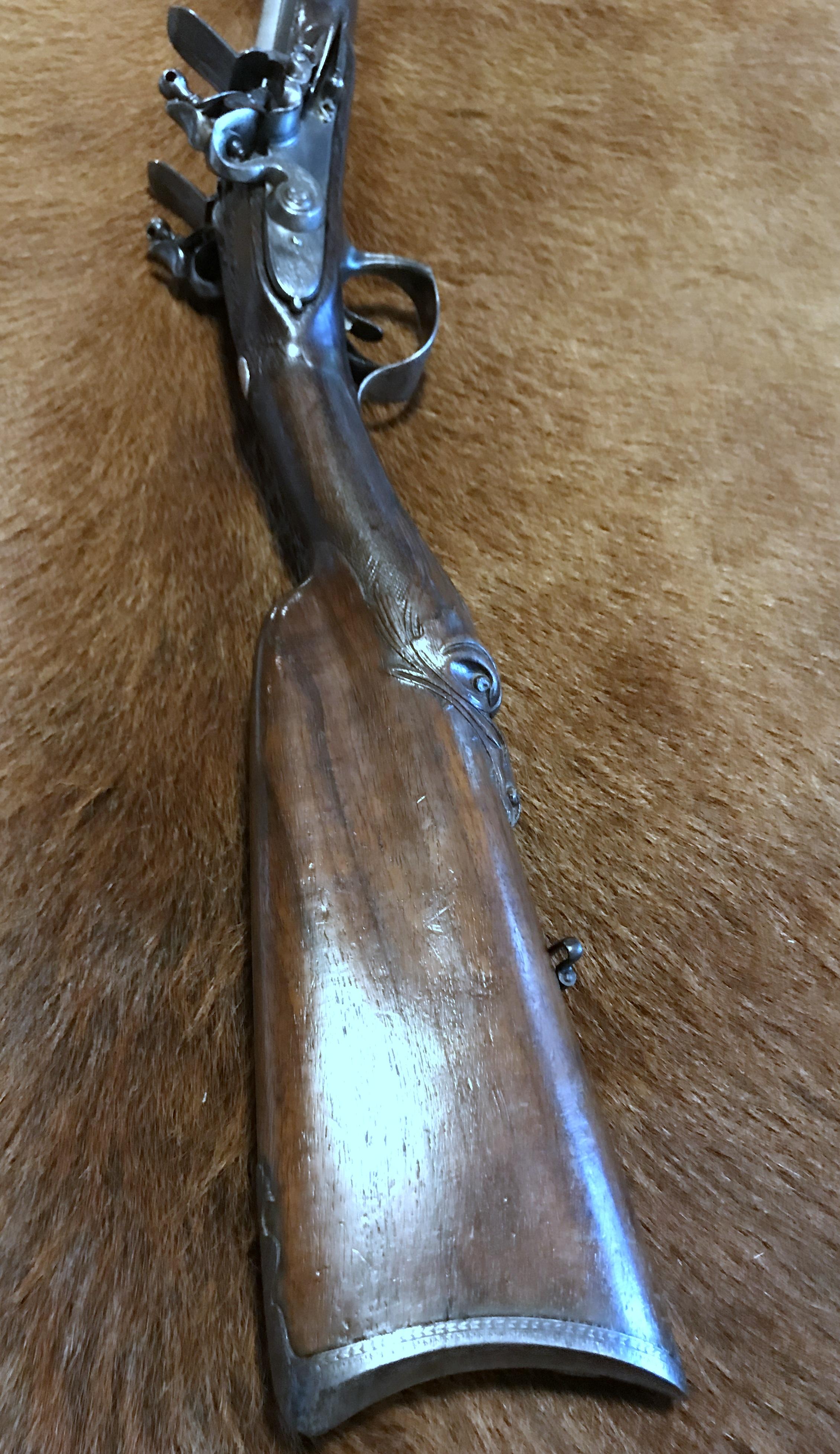 Very Nice 18th Century French Double Barreled Flintlock Sporting Gun 9