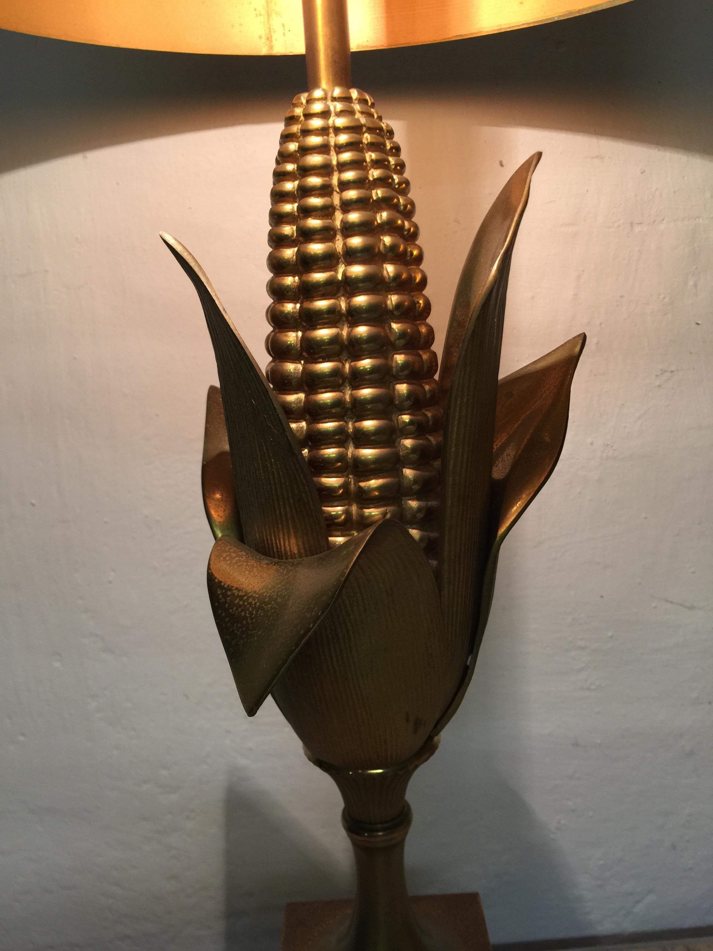 Very Nice and Signed Maison Charles Corn Lamp For Sale 5