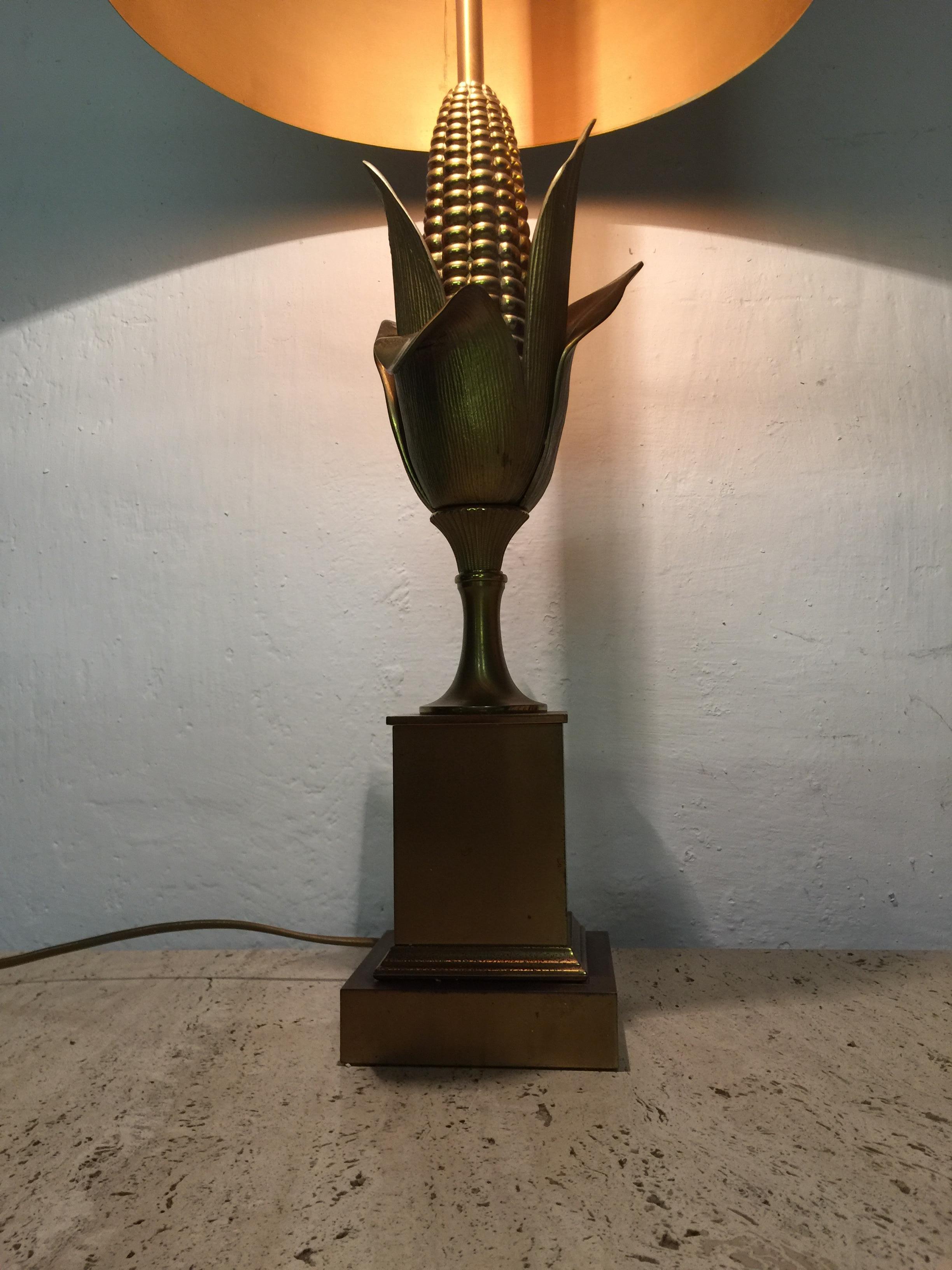 Very Nice and Signed Maison Charles Corn Lamp For Sale 6