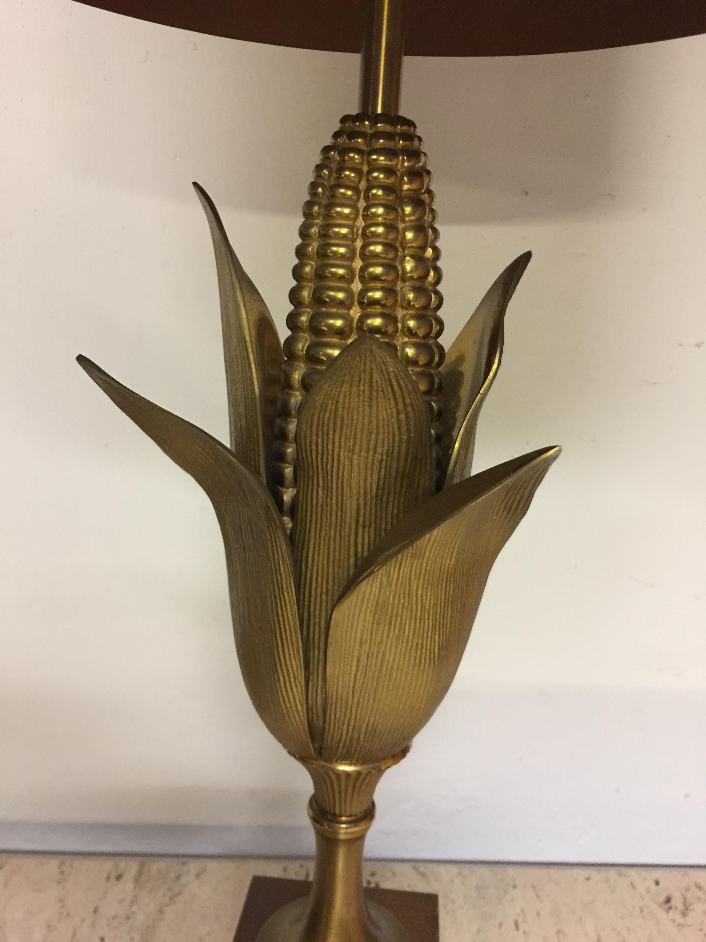 Very Nice and Signed Maison Charles Corn Lamp For Sale 2