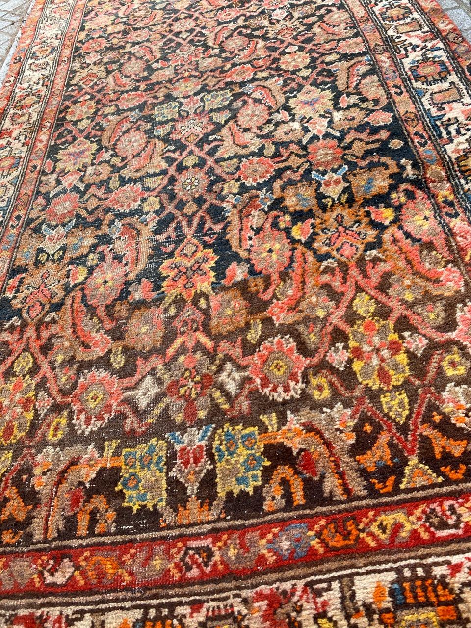 Très beau tapis de couloir Bijar ancien en vente 4