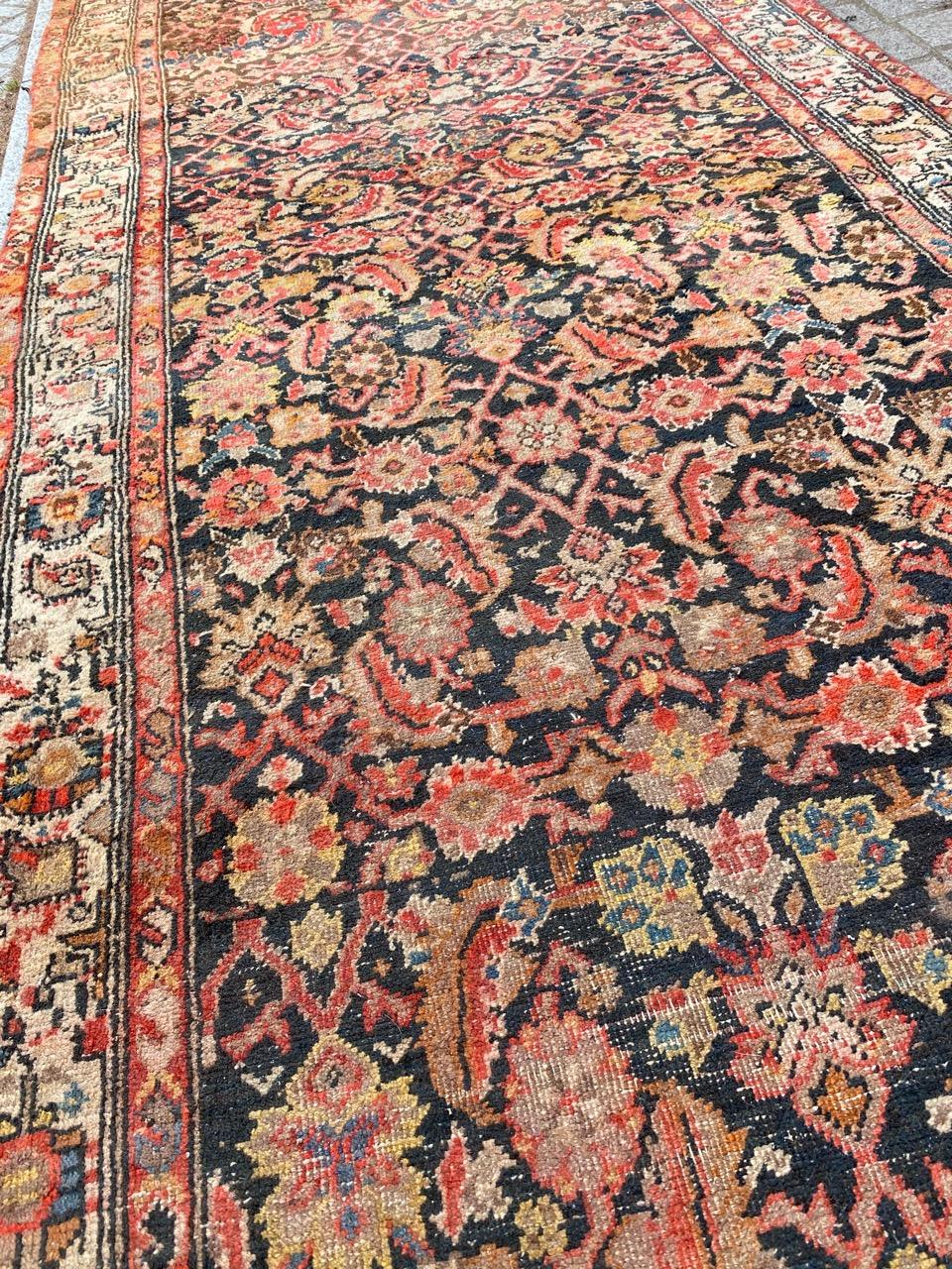 Très beau tapis de couloir Bijar ancien en vente 5
